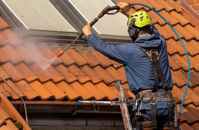 Démoussage et hydrofuge de toiture à Grues